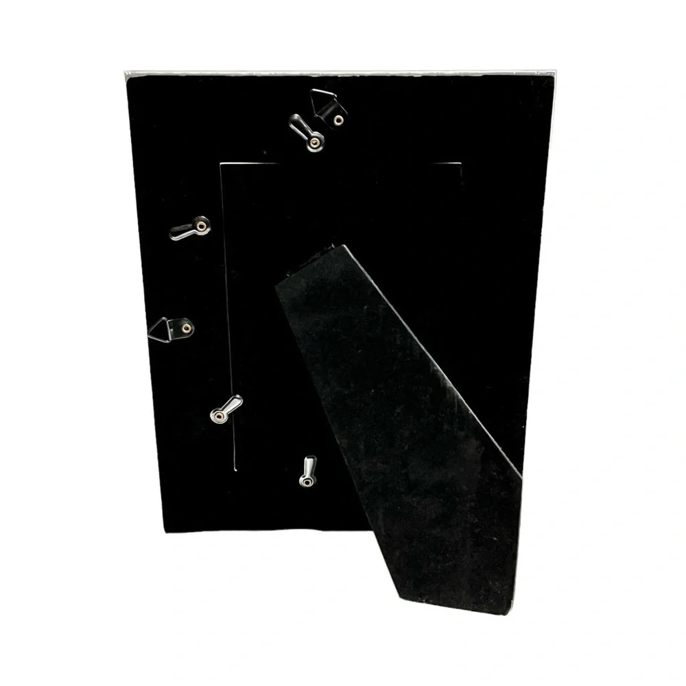 Silver Glitter Glass Picture Frame for 4” X 6” Picture